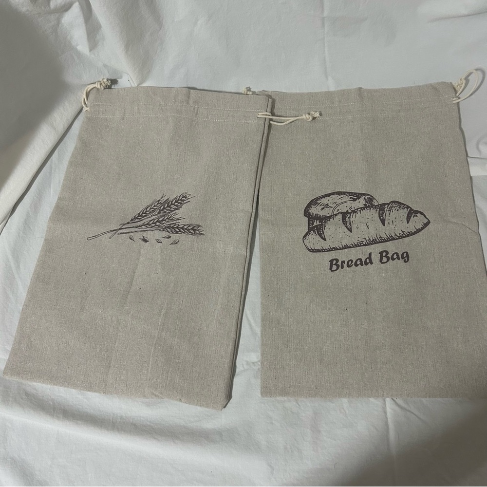 Reusable pair of  linen bread bags  NWT